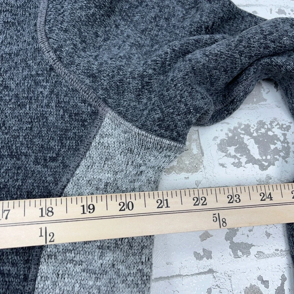 Woolrich Sweater Men‎ Medium Gray Fleece Pullover Quarter Zip Jacket Heather A13
